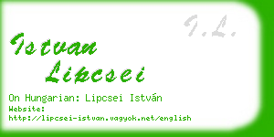 istvan lipcsei business card