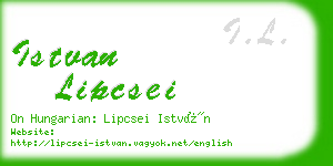 istvan lipcsei business card